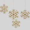 4.5in Wide Gold Metal Snowflake Ornaments