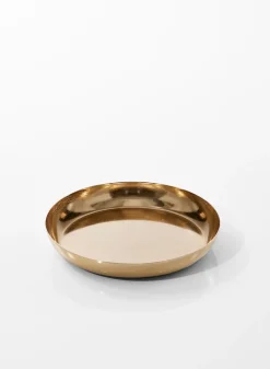 4.75in Wide Gold Pillar Metal Plate, Set of 6