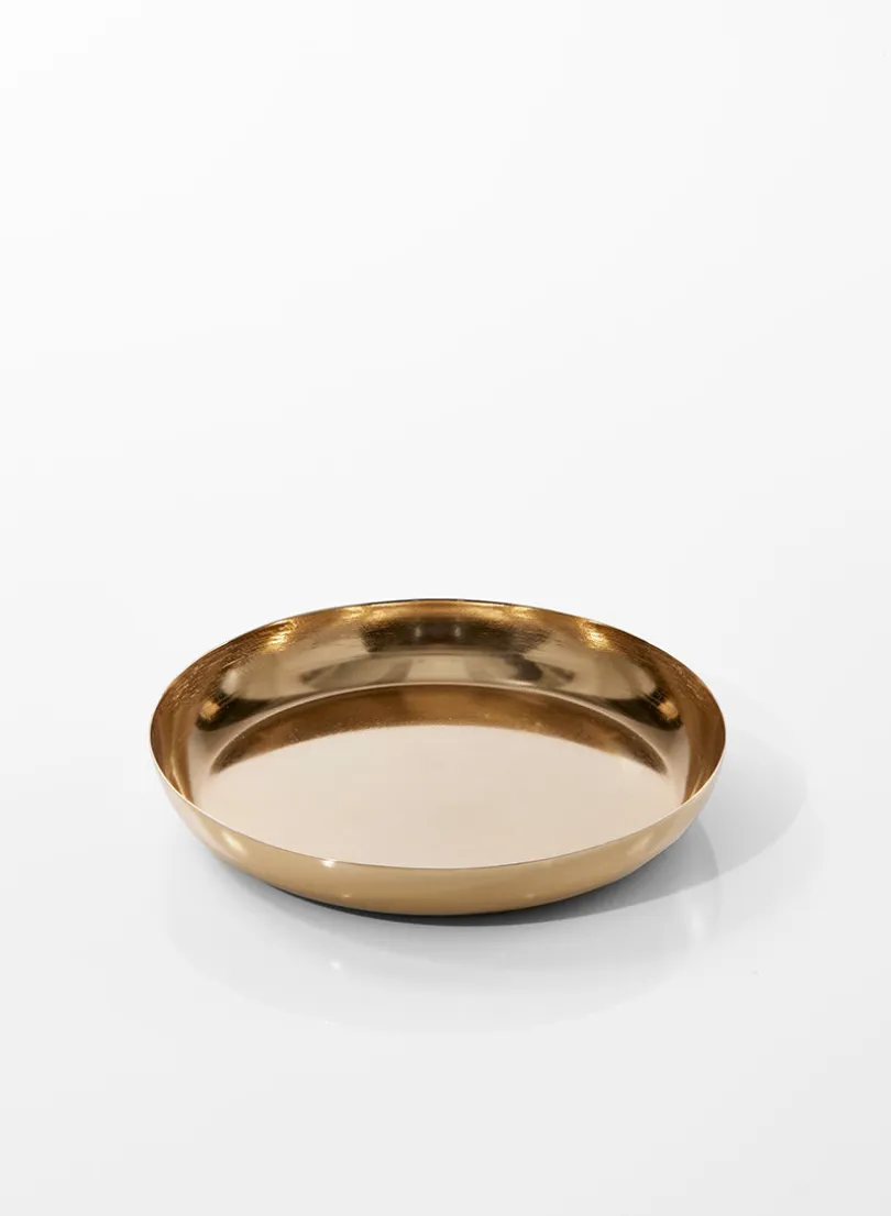 4.75in Wide Gold Pillar Metal Plate, Set of 6
