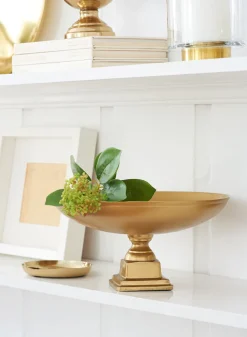 4.75in Wide Gold Pillar Metal Plate, Set of 6