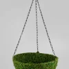 12in Wide Green Moss Basket