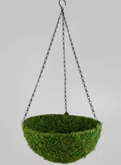 12in Wide Green Moss Basket