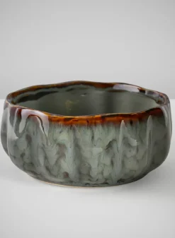 6.5in Wide Grey Glazed Leif Ceramic Bowl
