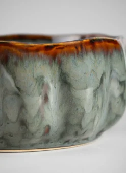 6.5in Wide Grey Glazed Leif Ceramic Bowl