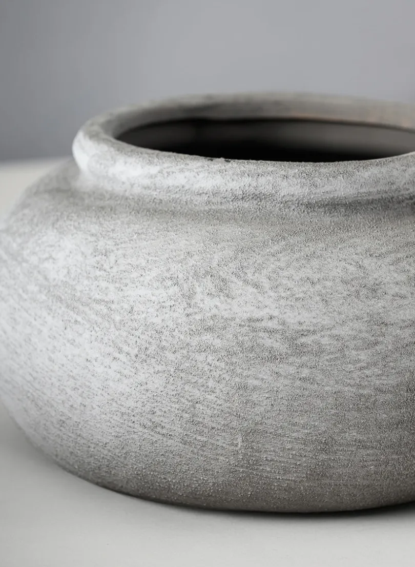 8in Wide Iquitos Venetian Grey Ceramic Bowl
