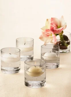 2 3/4in Wide Ivory Floating Candle, Set of 6
