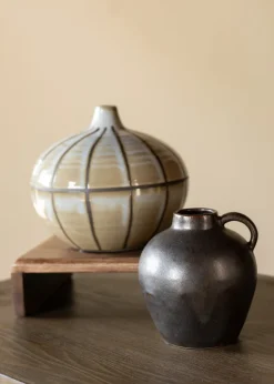 7in Wide Izushi Handcrafted Deco Ceramic Vase