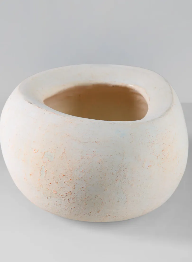 6in Wide Kasbah Natural Earth Tone Cement Bowl