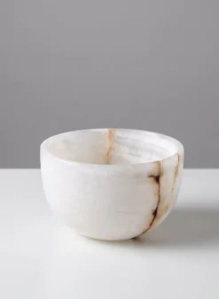 6in Wide Khyber White Onyx Decorative Bowl