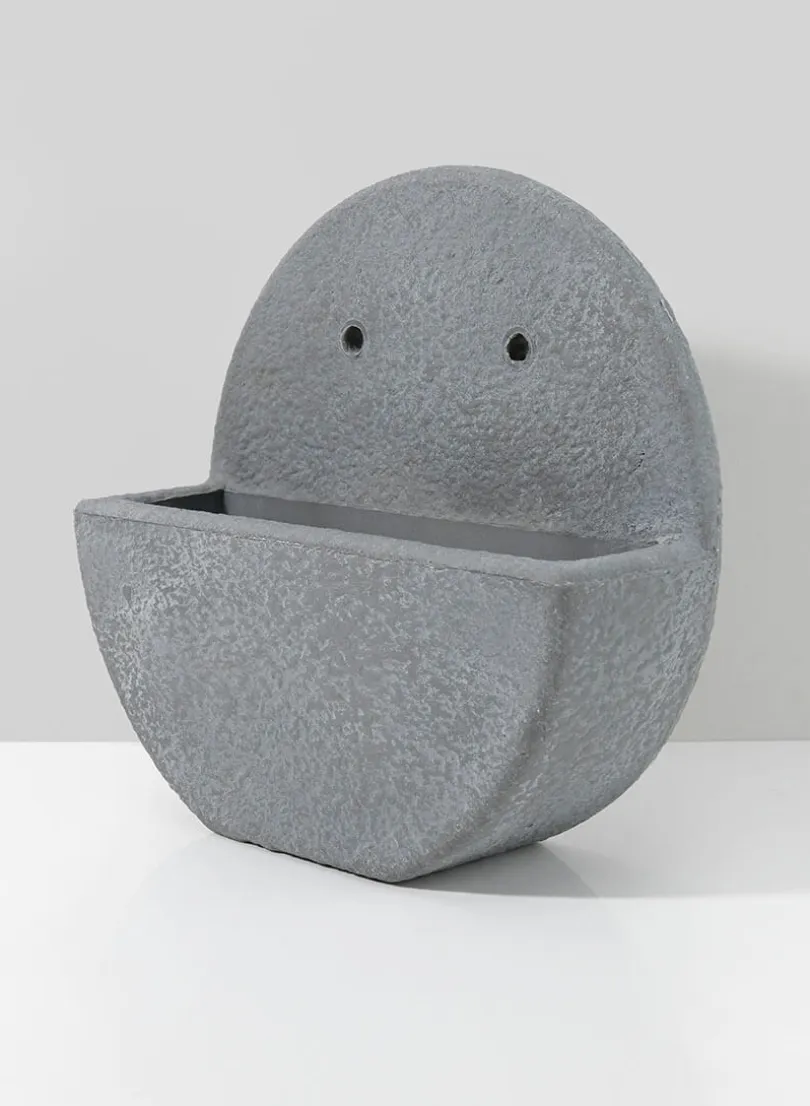 12in Wide Light Gray Picote Wall Planter