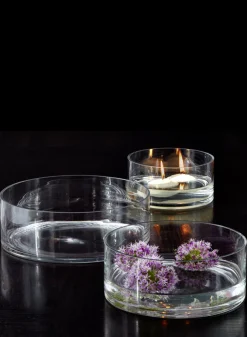 10in Wide Low Glass Bowl