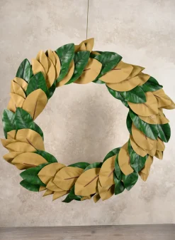 25in Wide Magnolia Leaf Wreath