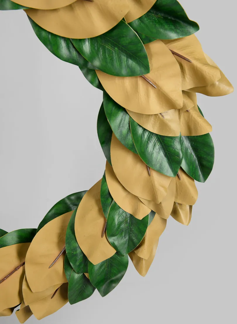 25in Wide Magnolia Leaf Wreath