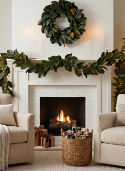 24in Wide Magnolia Wreath