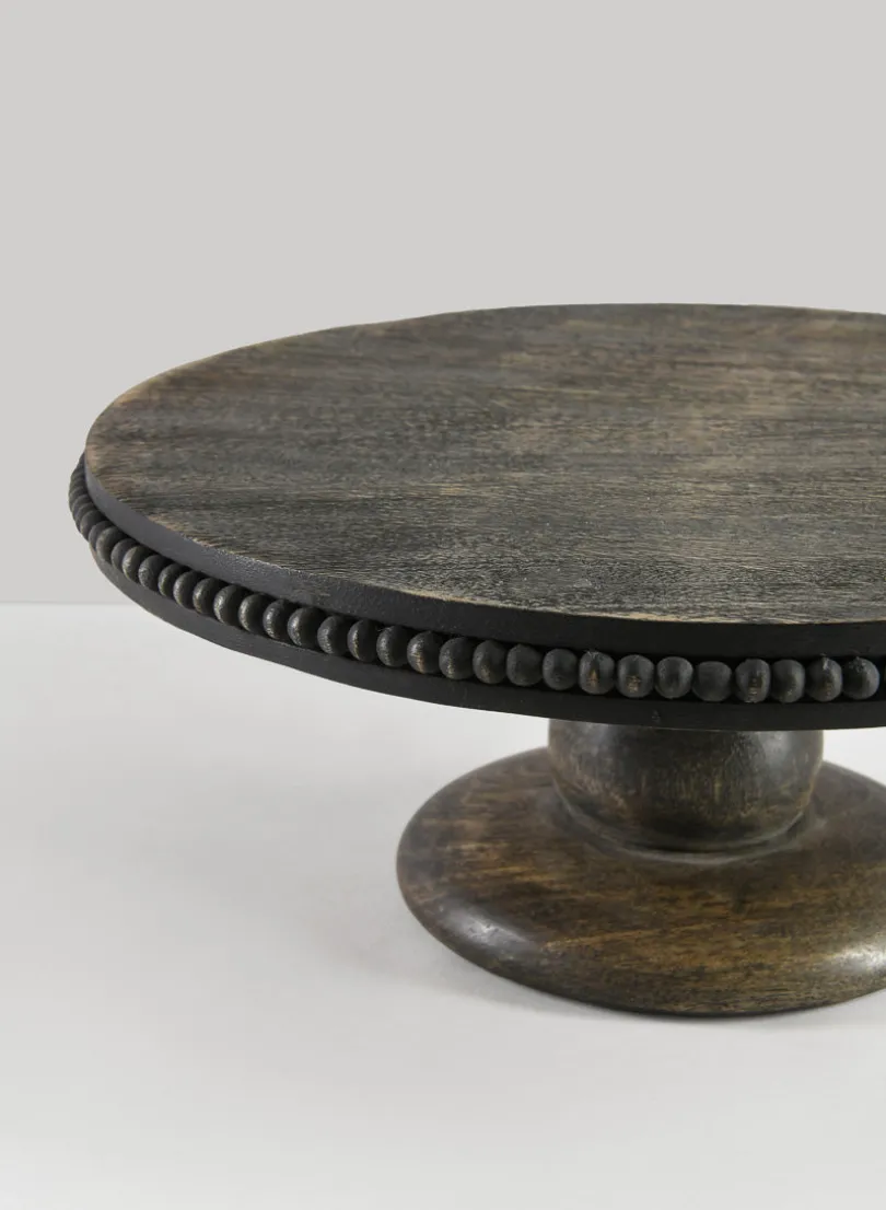 12in Wide Mahdi Brushed Black Cake Plate