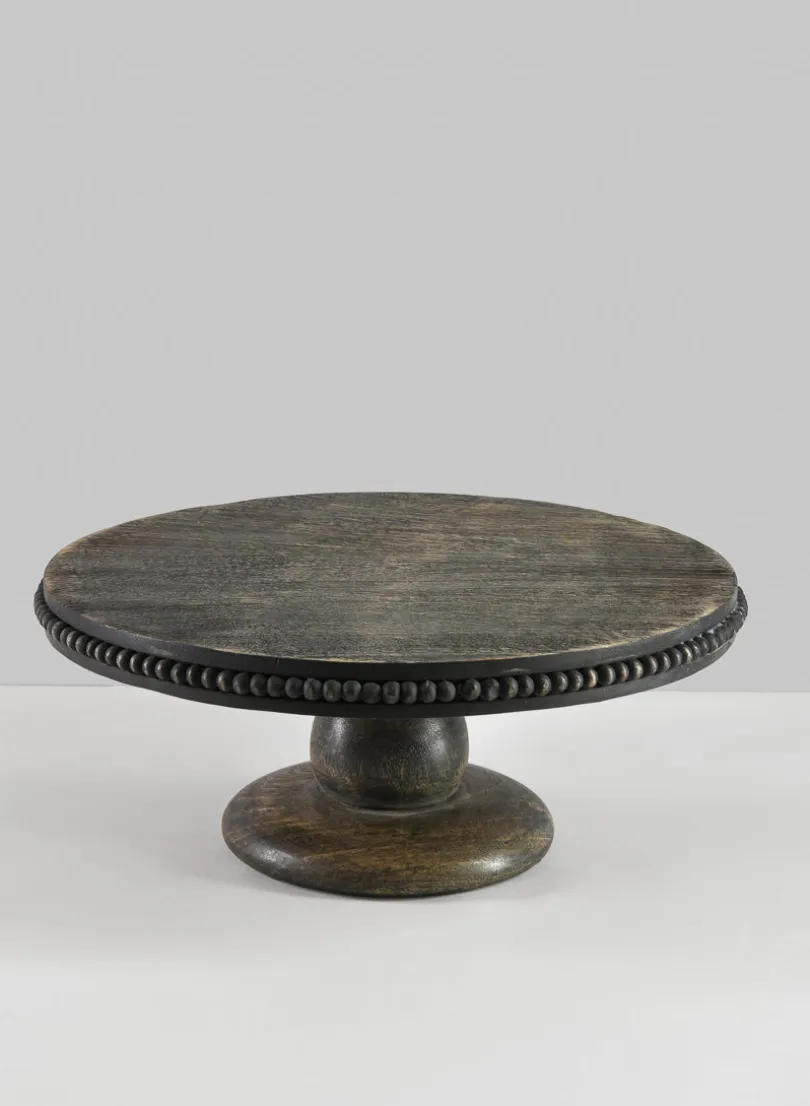 12in Wide Mahdi Brushed Black Cake Plate