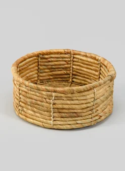 11.75in Wide Malacca Water Hyacinth Basket