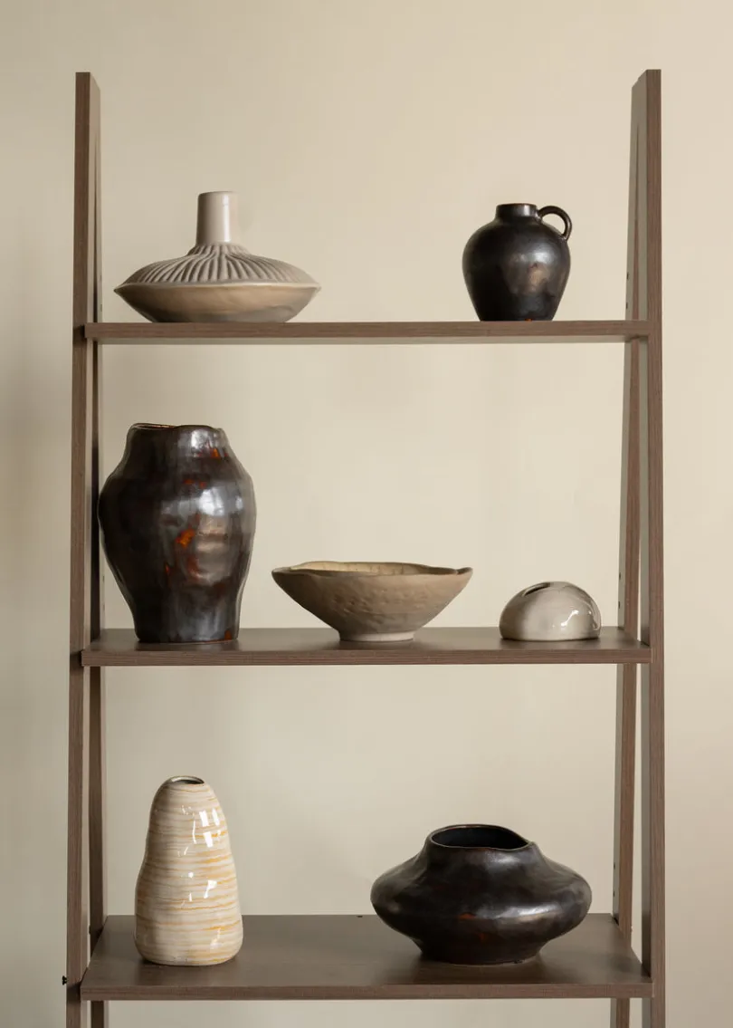 9in Wide Mashiko Aged Brown Artisan Ceramic Bowl