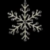 8.75in Wide Metal Bead Snowflake Ornament, Set of 4