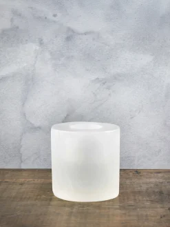 5in Wide Moroccan Selenite Trunk Votive