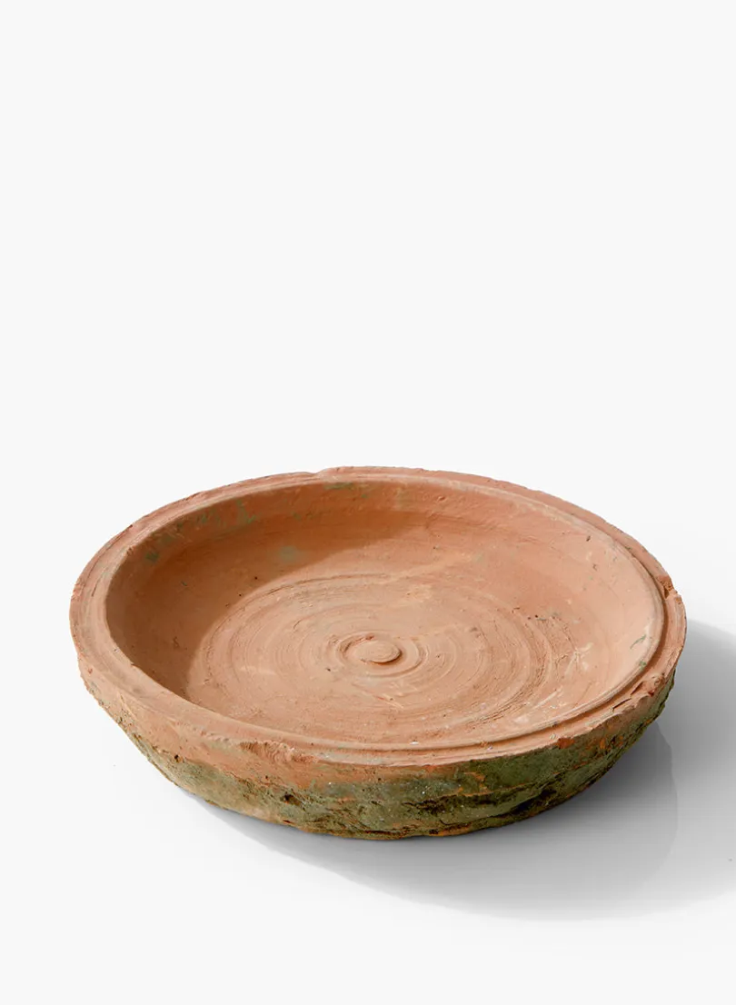 6.5in Wide Mossed Redstone Saucer