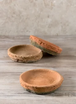 4in Wide Mossed Redstone Saucer