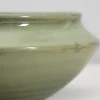 10.5in Wide Moss Green Glaze Ceramic Ikebana Bowl