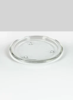 5.5in Wide Pillar Candle Glass Plate, Set of 4