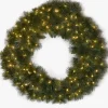 36in Wide Pine Wreath With 150 LED Lights