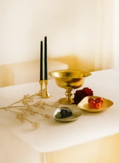 10in Wide Polished Brass Urn