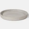 11.75in Wide Round Grey Cement Saucer