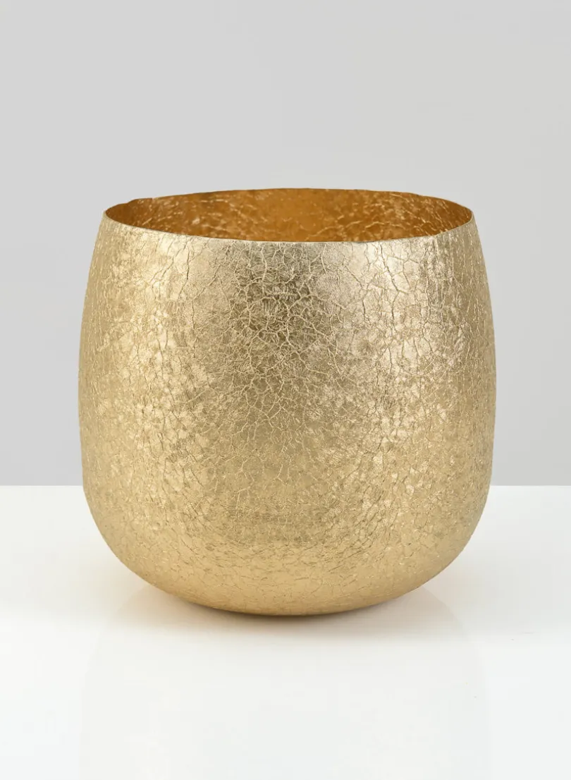 6in Wide Shanti Gold Metal Bowl