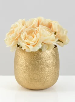 6in Wide Shanti Gold Metal Bowl