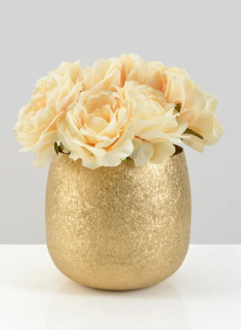 6in Wide Shanti Gold Metal Bowl