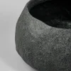16in Wide Shirak Poly-Stone Rough Black Deep Bowl