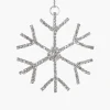 3in Wide Silver Rhinestone Snowflake, Set of 6