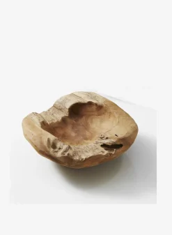12in Wide Suribaya Teak Wood Bowl