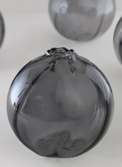 4in Wide Veroce Smoke Ball Glass Vase, Mini, Set of 4