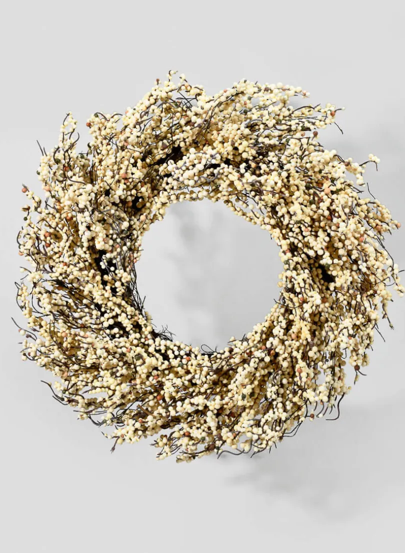 28in Wide White Berry Wreath