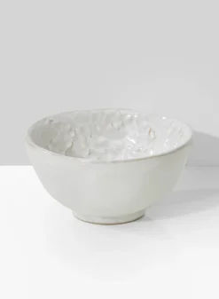 5in Wide White Ceramic Bowl