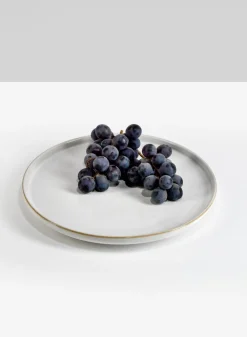 8.5in Wide White Ceramic Plate