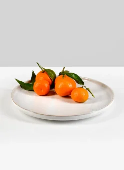 11in Wide White Ceramic Plate