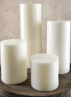 4in Wide White Pillar Candle