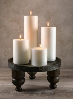 4in Wide White Pillar Candle
