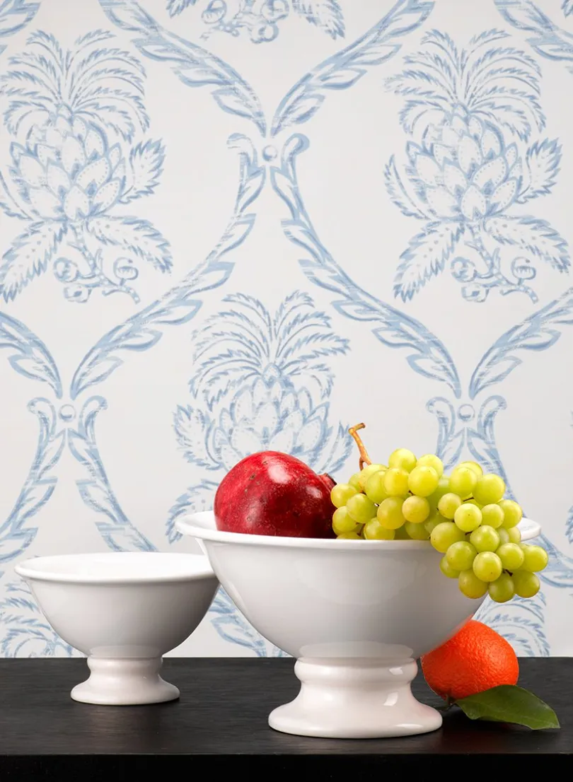 9 3/4in Wide White Porcelain Pedestal Bowl