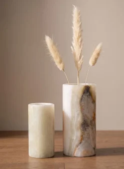 Khyber White Onyx Cylinder