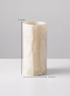 Khyber White Onyx Cylinder