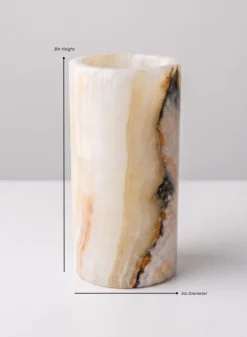 Khyber White Onyx Cylinder