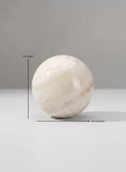 Khyber White Onyx Sphere Ball