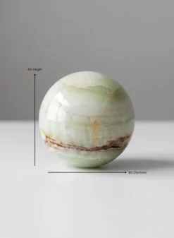 Khyber White Onyx Sphere Ball